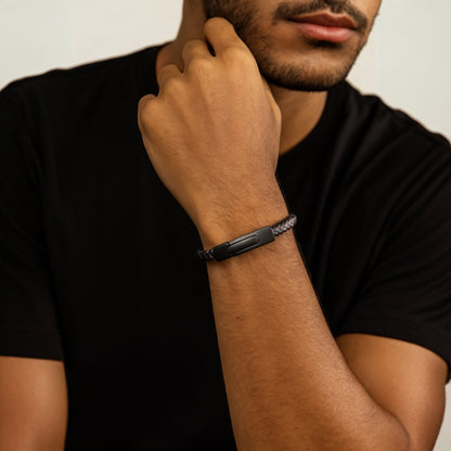 The Sleekline – Premium Leather & Steel Bracelet