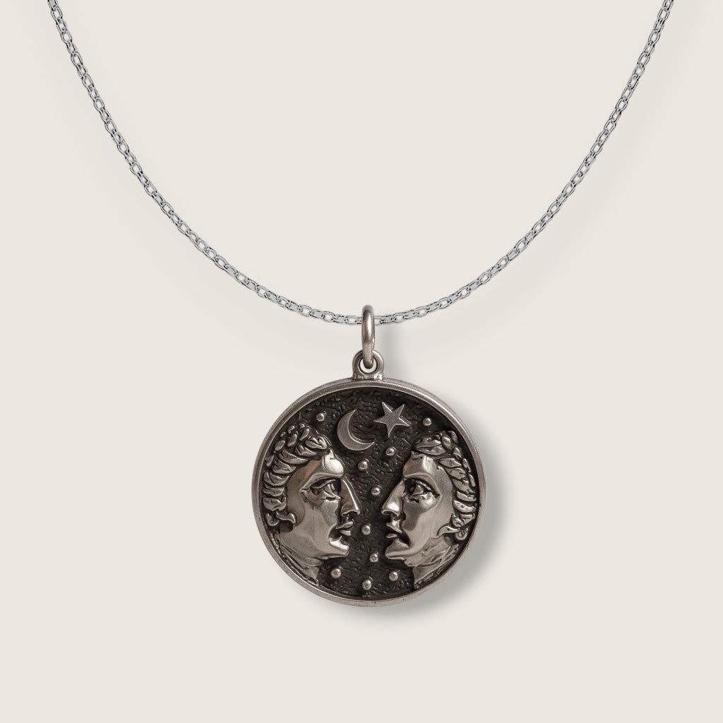 Gemini Double-Sided Coin Zodiac Necklace