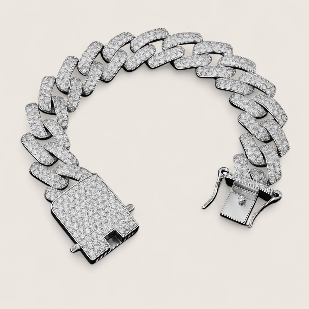 The Drip – Iced-Out Cuban Link Chain-Meet The Drip—14mm iced Cuban chain plated in silver or gold and pavé-set with sparkling rhinestones. Street-wise swagger, bold brilliance. Shop now.