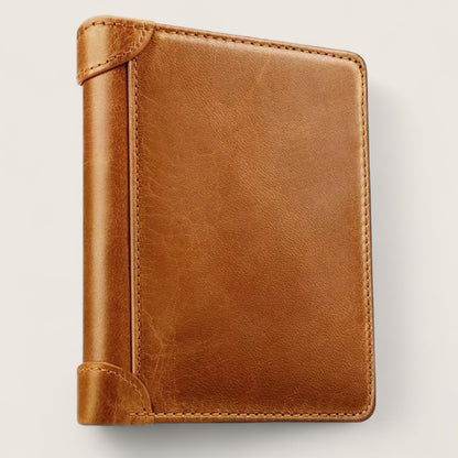 The TriFold Vanguard – Genuine Leather RFID Wallet